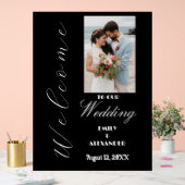 Elegant Calligraphy Wedding Photo Welcome Acryl Bord (Huwelijk)
