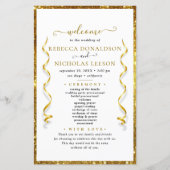 Elegant Calligraphy Wedding Programme (Voorkant)