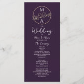Elegant Calligraphy Wedding Programme Programma (Voorkant)