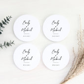Elegant Calligraphy Wedding Ronde Kartonnen Onderzetter
