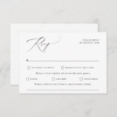 Elegant  Calligraphy Wedding RSVP Kaartje (Voorkant / Achterkant)