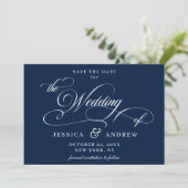 Elegant Calligraphy Wedding Save the Date (Staand voorkant)
