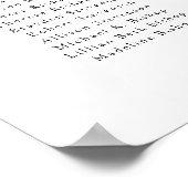 Elegant Calligraphy Wedding Seating Chart Poster (Hoek)