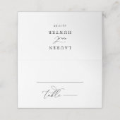 Elegant Calligraphy Wedding Table Number (Buitenkant ongevouwen)