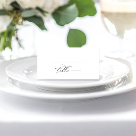 Elegant Calligraphy Wedding Table Number