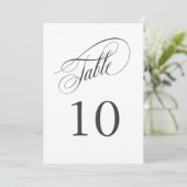 Elegant Calligraphy Wedding Table Numbers (Staand voorkant)
