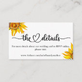 Elegant Calligraphy Wedding Website Enclosure Car Informatiekaartje (Voorkant)