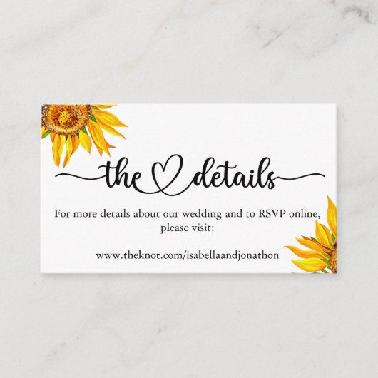 Elegant Calligraphy Wedding Website Enclosure Car Informatiekaartje (Voorkant)