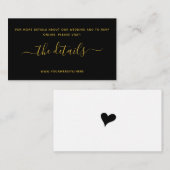 Elegant Calligraphy Wedding Website Enclosure Car Informatiekaartje (Voorkant / Achterkant)