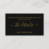 Elegant Calligraphy Wedding Website Enclosure Car Informatiekaartje (Voorkant)