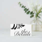 Elegant Calligraphy Wedding Website Enclosure Card Informatiekaartje (Staand voorkant)