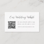 Elegant Calligraphy Wedding Website QR Code Informatiekaartje (Voorkant)