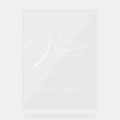 Elegant Calligraphy Wedding Welcome Acryl Bord (Voorkant)