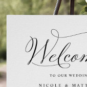 Elegant Calligraphy Wedding Welcome Sign Poster