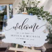 Elegant calligraphy Welcome Wedding Sign Poster