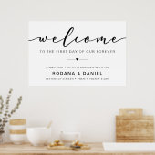 Elegant Calligraphy Welcome Wedding Sign Poster (Keuken)