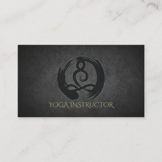 Elegant Calligraphy Yoga Meditation and ZEN Symbol Visitekaartje (Voorkant)