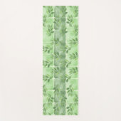 Elegant Calming Green Leaf Waterverf Oefening Yogamat (Voorkant)