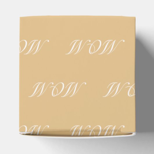 Elegant camel custom script name monogram chic bedankdoosjes (Bovenkant)