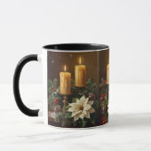 Elegant candle Christmas holly pine warm festive  Mok (Links)