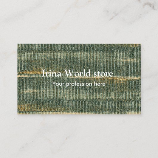 Elegant Canvas Slagen Groen en goud Visitekaartje (Voorkant)