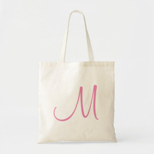 Elegant Canvas tas Monogram Initiaal Letter Sjablo