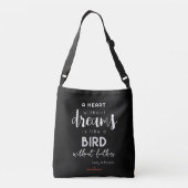 Elegant canvas tas pauw vogels inspirerend citaat (Achterkant)