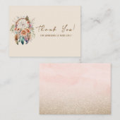 Elégant capteur de rêve aquarelle et carte à note (Devant / Derrière)