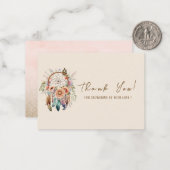 Elégant capteur de rêve aquarelle et carte à note (Devant/Arrière en situation)