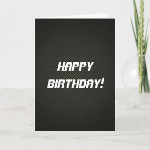 Elegant Carbon Fiber Birthday Card Kaart