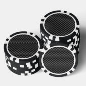 Elegant Carbon Fibre Style Print Background Poker Chips (Opstapeling)