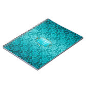 Elégant Carnet Aqua Damask (Côté gauche)