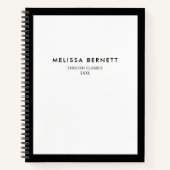 Élégant Carnet blanc minimaliste (Devant)