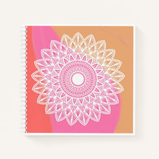 Elégant Carnet coloré de Mandala Floral Bohemian