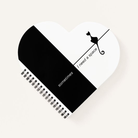 Élégant Carnet d'art d'illustration de chat noir (Devant)