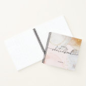 Elégant carnet de croquis abstrait rose vif ton no (Intérieur)