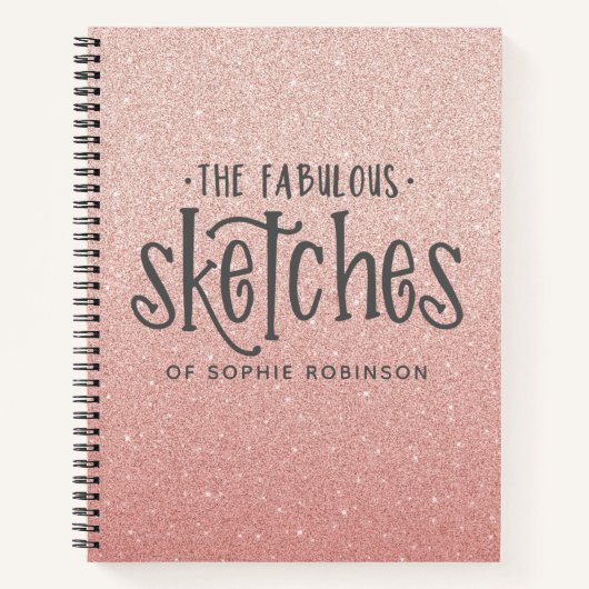 Elégant carnet de croquis d'artiste de Parties sci (Devant)