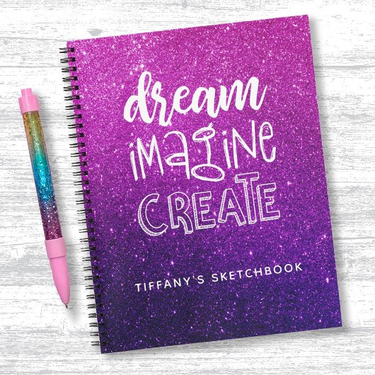 Elégant carnet de croquis de Parties scintillant v