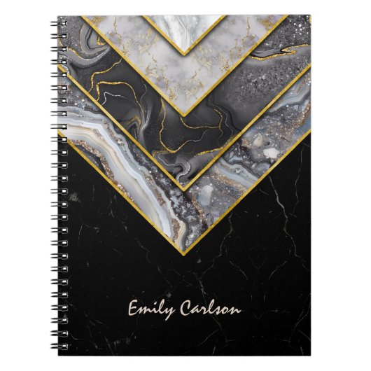 Elégant carnet de croquis géométrique unique en gr (Devant)