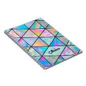 Elégant carnet de croquis holographique coloré (Côté Droit)