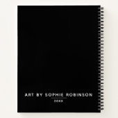 Elégant carnet de croquis noir blanc (Dos)