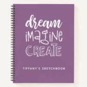 Elégant carnet de croquis violet (Devant)