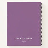 Elégant carnet de croquis violet (Dos)