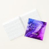 Elégant carnet de croquis Votre nom Script Aquarel (Intérieur)