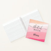 Elégant carnet de croquis Votre nom Script Aquarel (Intérieur)