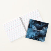 Elégant carnet de croquis Votre nom Script Marble  (Intérieur)