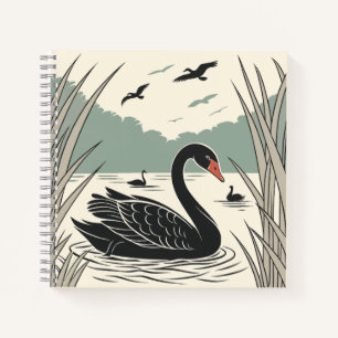 Élégant Carnet de cygne noir
