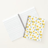 Élégant Carnet de fleurs jaunes (Intérieur)