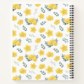 Élégant Carnet de fleurs jaunes (Dos)