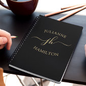 Élégant Carnet de nom de script initial du monogra